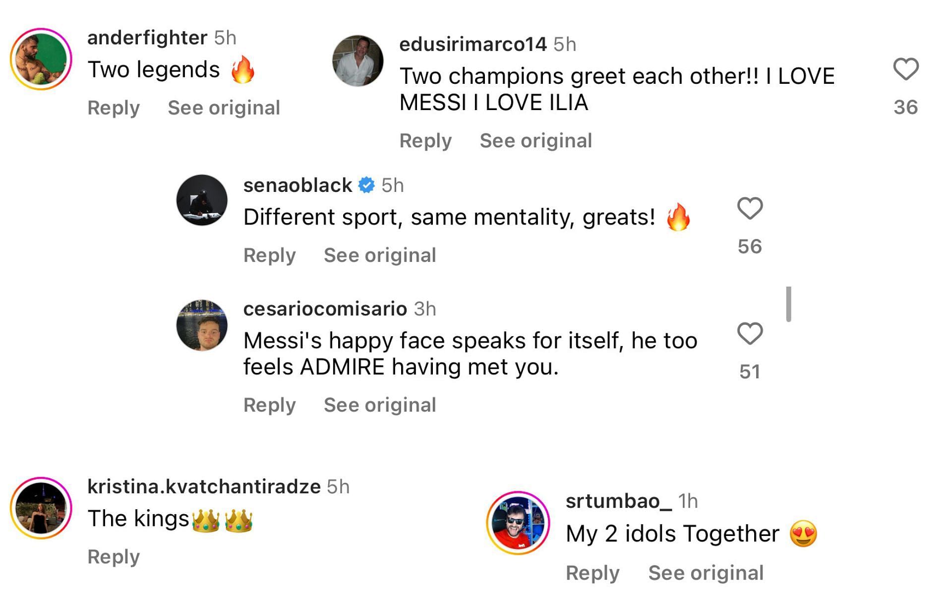 Instagram comments